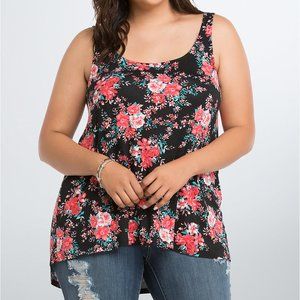 Torrid Floral Hi-Lo Twist Back Tank
